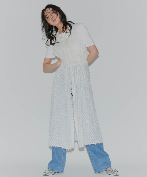 Narcissus(ナルシス)の「【SINN】3WAYロングジレワンピース 前後着用可能 ワンピース ロングジレ(ワンピース・レディース・ホワイト/ブラック・FREE)」の1枚目の写真