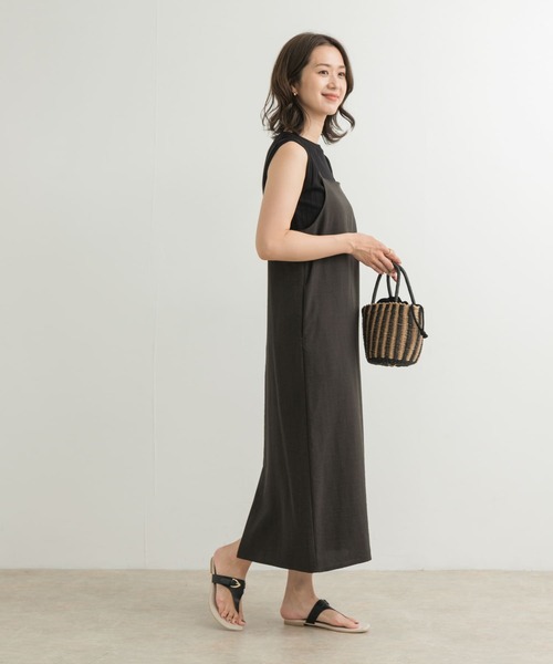 URBAN RESEARCH DOORS(アーバンリサーチドアーズ)の「ストレートキャミワンピース(ワンピース・レディース・チャコールグレー/ブラック/イエロー系その他・MEDIUM)」の16枚目の写真