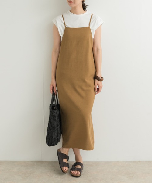 URBAN RESEARCH DOORS(アーバンリサーチドアーズ)の「ストレートキャミワンピース(ワンピース・レディース・チャコールグレー/ブラック/イエロー系その他・MEDIUM)」の18枚目の写真