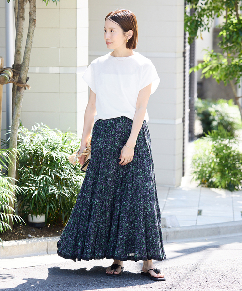 IENA(イエナ)の「《追加2》シアーミニ裏毛 Tシャツ(Tシャツ/カットソー・レディース・ホワイト/ライトグレー・FREE)」の11枚目の写真