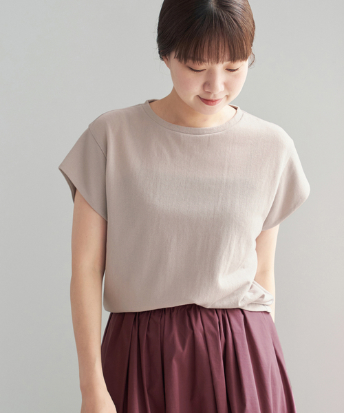 IENA(イエナ)の「《追加2》シアーミニ裏毛 Tシャツ(Tシャツ/カットソー・レディース・ホワイト/ライトグレー・FREE)」の12枚目の写真