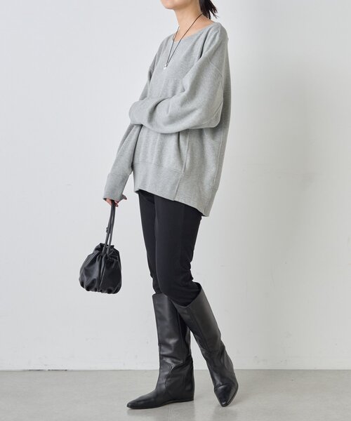 BEARDSLEY（ビアズリー）の「《FRIPIER》ボートネックトレーナー（スウェット・レディース・モスグリーン/グレー・FREE）」の10枚目の写真