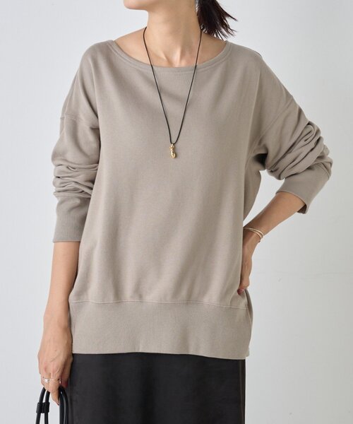 BEARDSLEY（ビアズリー）の「《FRIPIER》ボートネックトレーナー（スウェット・レディース・モスグリーン/グレー・FREE）」の11枚目の写真