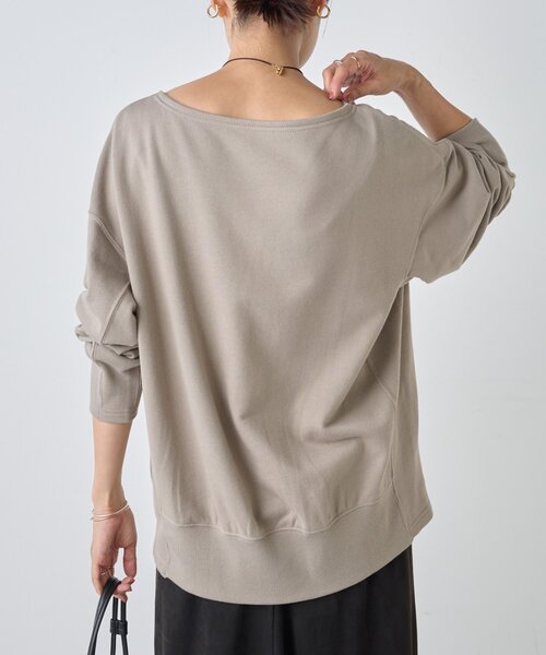 BEARDSLEY（ビアズリー）の「《FRIPIER》ボートネックトレーナー（スウェット・レディース・モスグリーン/グレー・FREE）」の14枚目の写真