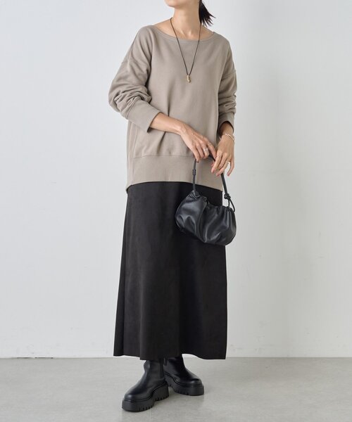 BEARDSLEY（ビアズリー）の「《FRIPIER》ボートネックトレーナー（スウェット・レディース・モスグリーン/グレー・FREE）」の21枚目の写真