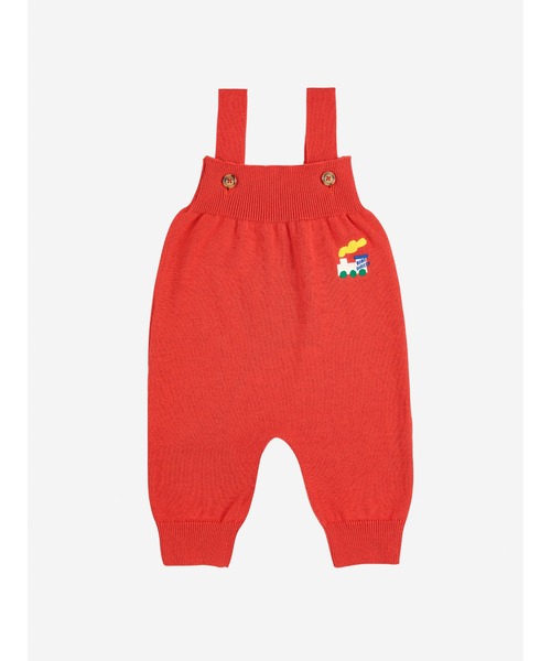 BOBO CHOSES(ボボショーズ)の「Bobo Choo Choo knitted overall(サロペット/オーバーオール・キッズ・レッド・12MONTH/3MONTH/6MONTH/9MONTH)」の1枚目の写真