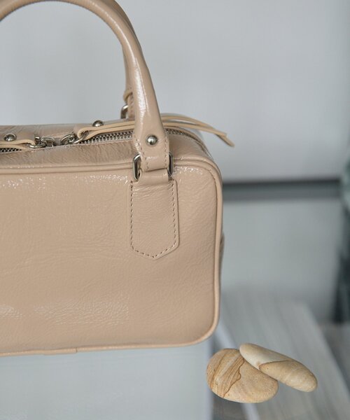 Whim Gazette（ウィムガゼット）の「【NOVIA】別注 MINI BOSTON（ハンドバッグ・レディース・ブラック/ボルドー/ベージュ・FREE）」の11枚目の写真