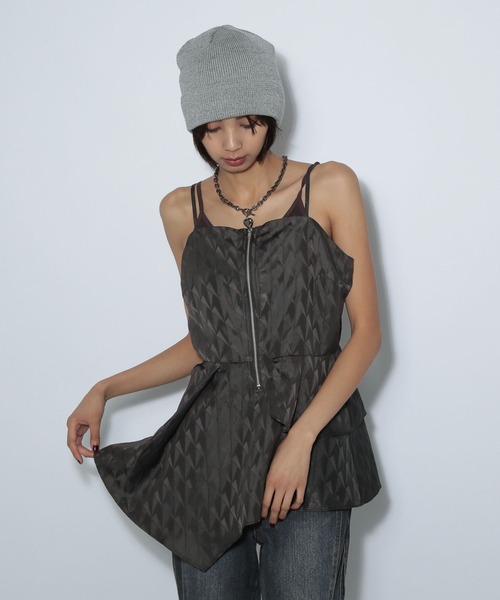 PAGEBOY(ページボーイ)の「アシメJQキャミチュニック(キャミソール・レディース・オフホワイト/ブラック・FREE)」の9枚目の写真