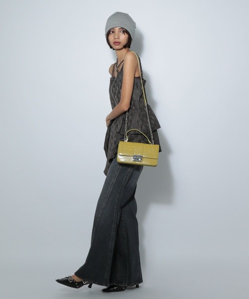 PAGEBOY(ページボーイ)の「アシメJQキャミチュニック(キャミソール・レディース・オフホワイト/ブラック・FREE)」の5枚目の写真