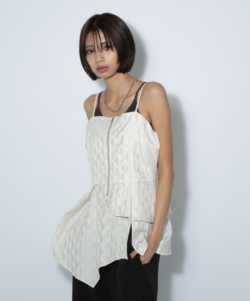 PAGEBOY(ページボーイ)の「アシメJQキャミチュニック(キャミソール・レディース・オフホワイト/ブラック・FREE)」の14枚目の写真