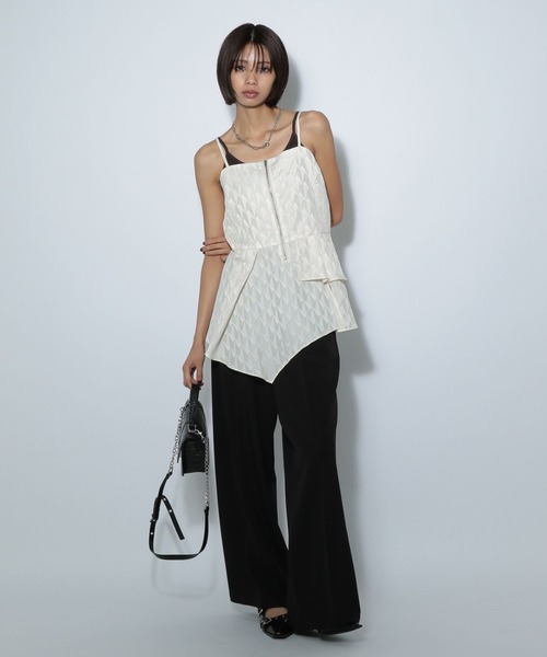 PAGEBOY(ページボーイ)の「アシメJQキャミチュニック(キャミソール・レディース・オフホワイト/ブラック・FREE)」の10枚目の写真