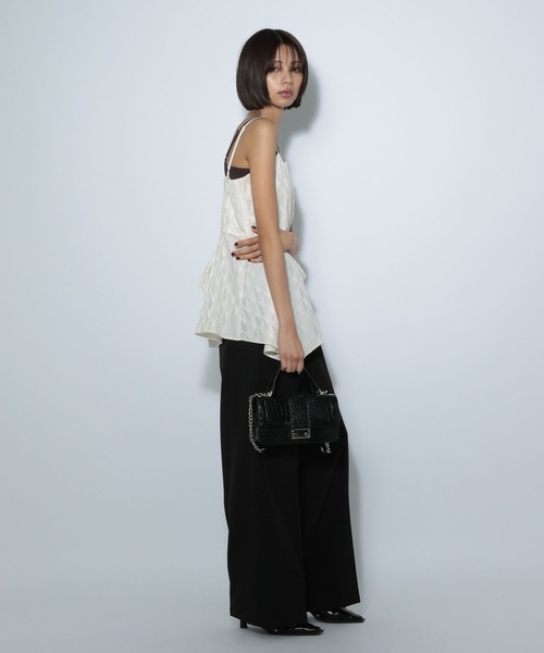 PAGEBOY(ページボーイ)の「アシメJQキャミチュニック(キャミソール・レディース・オフホワイト/ブラック・FREE)」の12枚目の写真