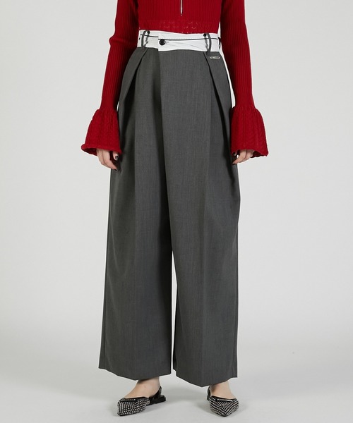PRANK PROJECT(プランクプロジェクト)の「マーベルトアシメタックパンツ / Marble Asymmetrical Pants(その他パンツ・レディース・グレー/ブラック・38/36)」の12枚目の写真