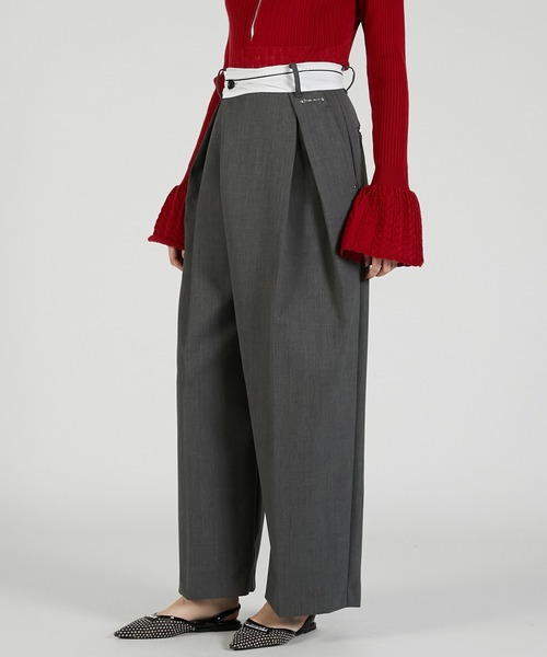 PRANK PROJECT(プランクプロジェクト)の「マーベルトアシメタックパンツ / Marble Asymmetrical Pants(その他パンツ・レディース・グレー/ブラック・38/36)」の13枚目の写真