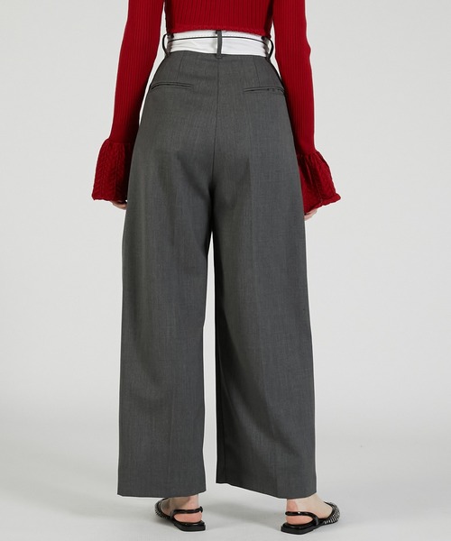 PRANK PROJECT(プランクプロジェクト)の「マーベルトアシメタックパンツ / Marble Asymmetrical Pants(その他パンツ・レディース・グレー/ブラック・38/36)」の14枚目の写真