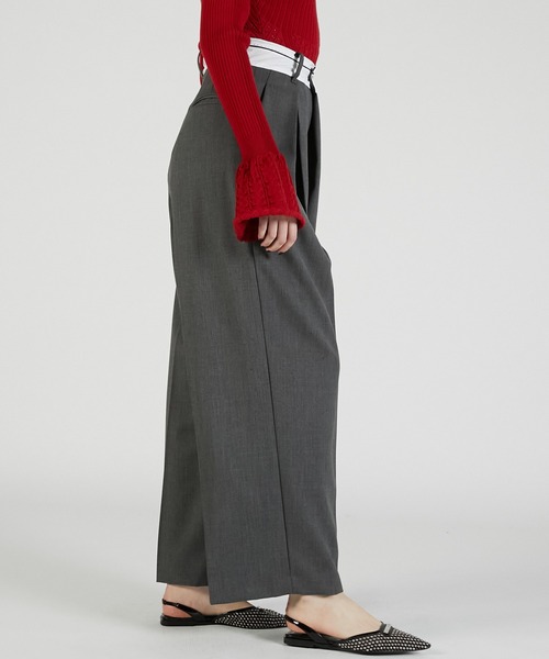PRANK PROJECT(プランクプロジェクト)の「マーベルトアシメタックパンツ / Marble Asymmetrical Pants(その他パンツ・レディース・グレー/ブラック・38/36)」の15枚目の写真