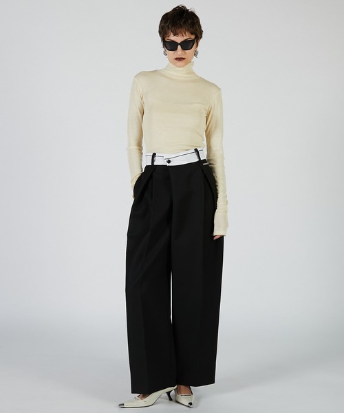 PRANK PROJECT(プランクプロジェクト)の「マーベルトアシメタックパンツ / Marble Asymmetrical Pants(その他パンツ・レディース・グレー/ブラック・38/36)」の5枚目の写真
