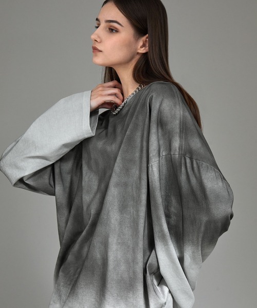 cussil/クシル】フェードグラデーションガーメントダイ長袖T