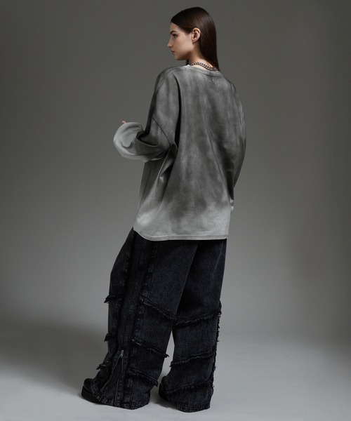 cussil/クシル】フェードグラデーションガーメントダイ長袖T