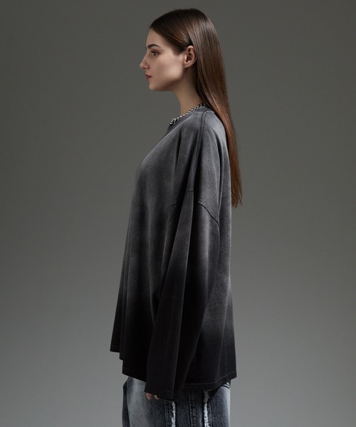 cussil/クシル】フェードグラデーションガーメントダイ長袖T