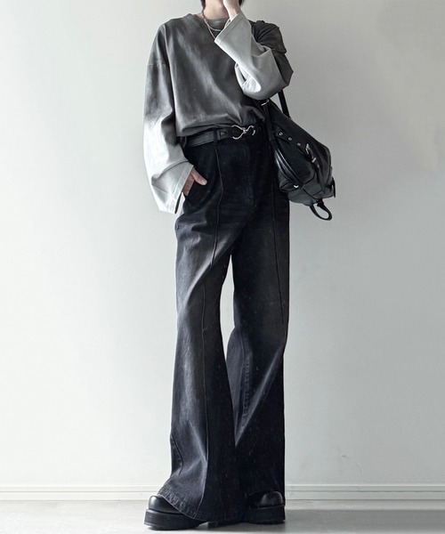 cussil/クシル】フェードグラデーションガーメントダイ長袖T