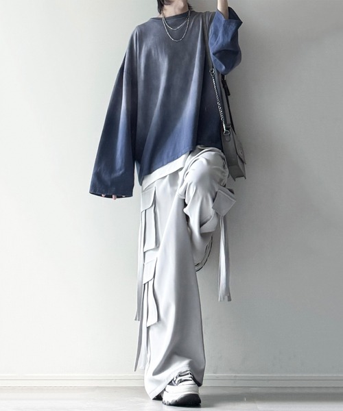 cussil/クシル】フェードグラデーションガーメントダイ長袖T