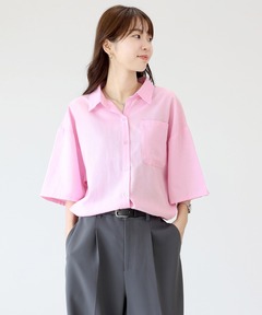 Balloon Sheer Material Short Length Shirt/バルーンシアー