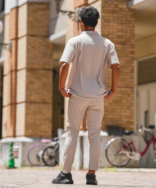 adamsJUGGLER（アダムスジャグラー）の「RTEGヘイイングショートシャツ（シャツ/ブラウス・メンズ・ベージュ/ブラック・M/L/XL）」の12枚目の写真