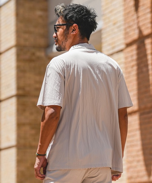 adamsJUGGLER（アダムスジャグラー）の「RTEGヘイイングショートシャツ（シャツ/ブラウス・メンズ・ベージュ/ブラック・M/L/XL）」の20枚目の写真