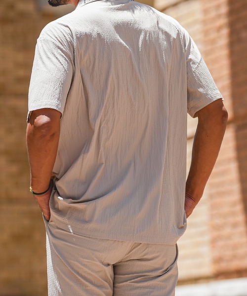 adamsJUGGLER（アダムスジャグラー）の「RTEGヘイイングショートシャツ（シャツ/ブラウス・メンズ・ベージュ/ブラック・M/L/XL）」の22枚目の写真