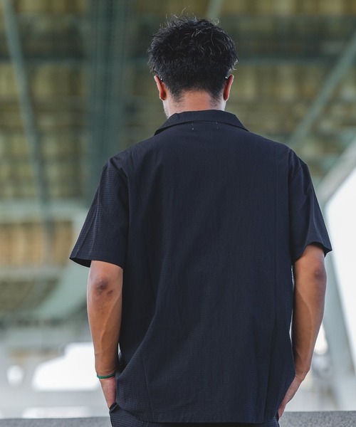 adamsJUGGLER（アダムスジャグラー）の「RTEGヘイイングショートシャツ（シャツ/ブラウス・メンズ・ベージュ/ブラック・M/L/XL）」の15枚目の写真