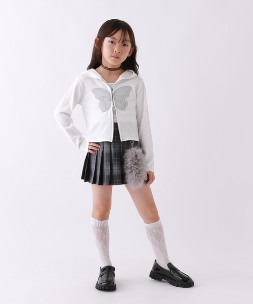 10C REPIPI（ジューシーレピピ）の「【10C REPIPI】バタフライZIPフーディ（Tシャツ/カットソー・キッズ・ブラック/パープル/ホワイト・120cm/130cm/110cm）」の4枚目の写真
