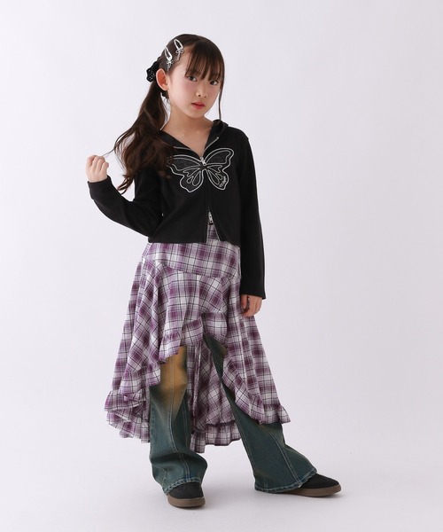 10C REPIPI（ジューシーレピピ）の「【10C REPIPI】バタフライZIPフーディ（Tシャツ/カットソー・キッズ・ブラック/パープル/ホワイト・120cm/130cm/110cm）」の11枚目の写真