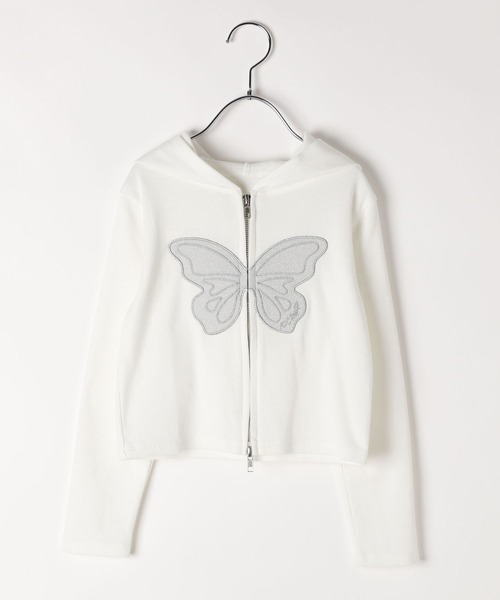 10C REPIPI（ジューシーレピピ）の「【10C REPIPI】バタフライZIPフーディ（Tシャツ/カットソー・キッズ・ブラック/パープル/ホワイト・120cm/130cm/110cm）」の14枚目の写真