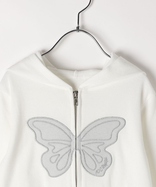 10C REPIPI（ジューシーレピピ）の「【10C REPIPI】バタフライZIPフーディ（Tシャツ/カットソー・キッズ・ブラック/パープル/ホワイト・120cm/130cm/110cm）」の16枚目の写真