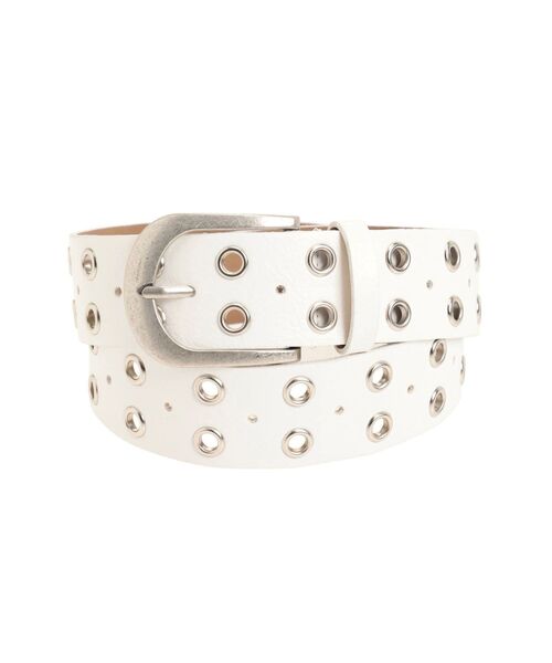 jouetie（ジュエティ）の「ワイドダブルハトメベルト（ベルト・レディース・ブラック/オフホワイト・FREE）」の2枚目の写真