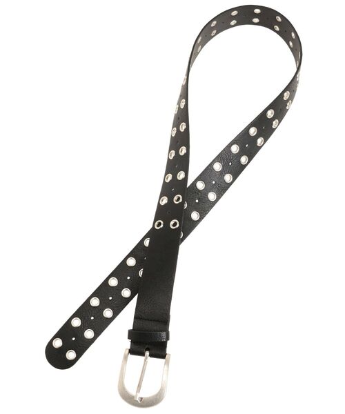 jouetie（ジュエティ）の「ワイドダブルハトメベルト（ベルト・レディース・ブラック/オフホワイト・FREE）」の7枚目の写真