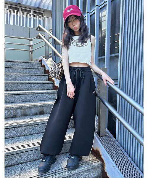 algy（アルジー）の「ボリュームスウェットパンツ（スウェットパンツ・キッズ・グレー/ブラック・SMALL/X-SMALL/XX-SMALL/MEDIUM）」の3枚目の写真