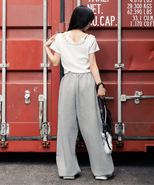 algy（アルジー）の「ボリュームスウェットパンツ（スウェットパンツ・キッズ・グレー/ブラック・SMALL/X-SMALL/XX-SMALL/MEDIUM）」の9枚目の写真