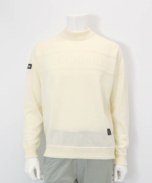 archivio(アルチビオ)の「<MENS>【メンズ】ウール100%地柄編みロゴニット(ニット/セーター・メンズ・カーキ/ブラック/ホワイト/レッド・L/M)」の2枚目の写真