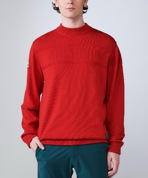 archivio(アルチビオ)の「<MENS>【メンズ】ウール100%地柄編みロゴニット(ニット/セーター・メンズ・カーキ/ブラック/ホワイト/レッド・L/M)」の8枚目の写真