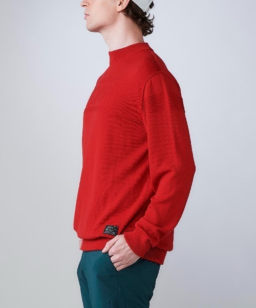 archivio(アルチビオ)の「<MENS>【メンズ】ウール100%地柄編みロゴニット(ニット/セーター・メンズ・カーキ/ブラック/ホワイト/レッド・L/M)」の10枚目の写真