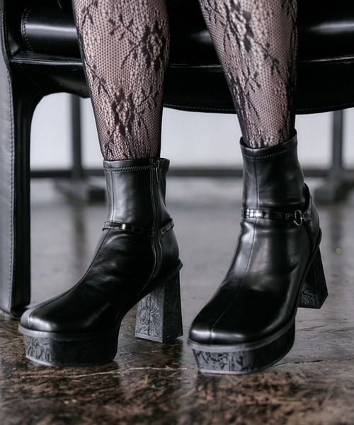 ガラソールチャンキーブーツ ガラソールチャンキーブーツ(HARE)（ブーツ）｜HARE（ハレ）の