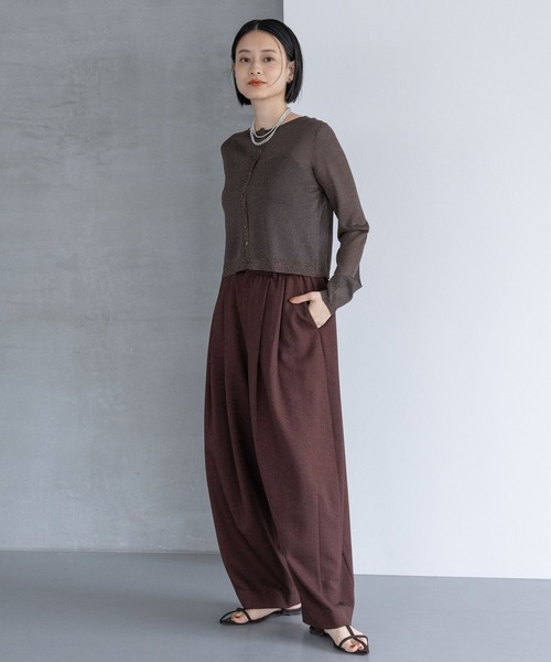 A part by（アパートバイ）の「ラメシアークルーカーディガン（カーディガン/ボレロ・レディース・ライトベージュ/ライトブラウン/グレー系その他2・FREE）」の15枚目の写真