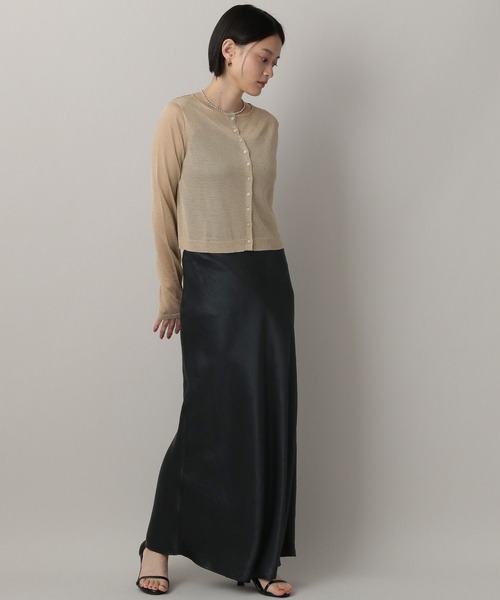 A part by（アパートバイ）の「ラメシアークルーカーディガン（カーディガン/ボレロ・レディース・ライトベージュ/ライトブラウン/グレー系その他2・FREE）」の9枚目の写真