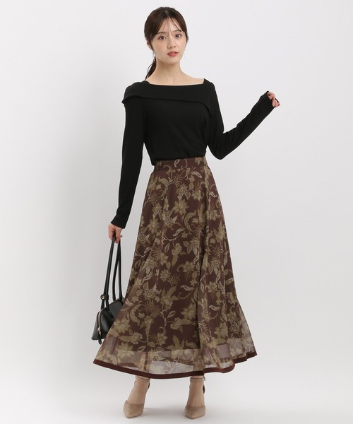 Andemiu（アンデミュウ）の「オフショルカットソー586711（Tシャツ/カットソー・レディース・ブラック/ブラウン・FREE）」の6枚目の写真