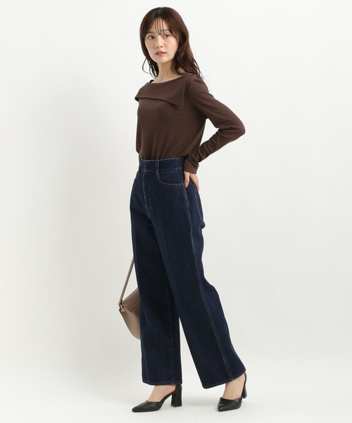 Andemiu（アンデミュウ）の「オフショルカットソー586711（Tシャツ/カットソー・レディース・ブラック/ブラウン・FREE）」の8枚目の写真