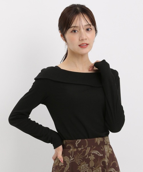 Andemiu（アンデミュウ）の「オフショルカットソー586711（Tシャツ/カットソー・レディース・ブラック/ブラウン・FREE）」の16枚目の写真