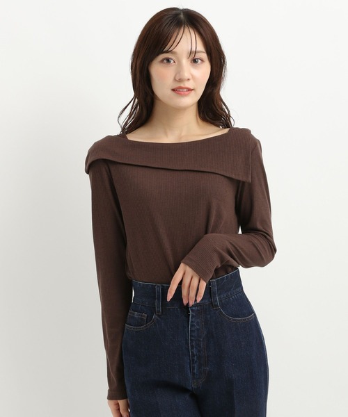 Andemiu（アンデミュウ）の「オフショルカットソー586711（Tシャツ/カットソー・レディース・ブラック/ブラウン・FREE）」の17枚目の写真