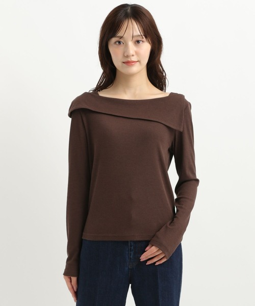 Andemiu（アンデミュウ）の「オフショルカットソー586711（Tシャツ/カットソー・レディース・ブラック/ブラウン・FREE）」の18枚目の写真